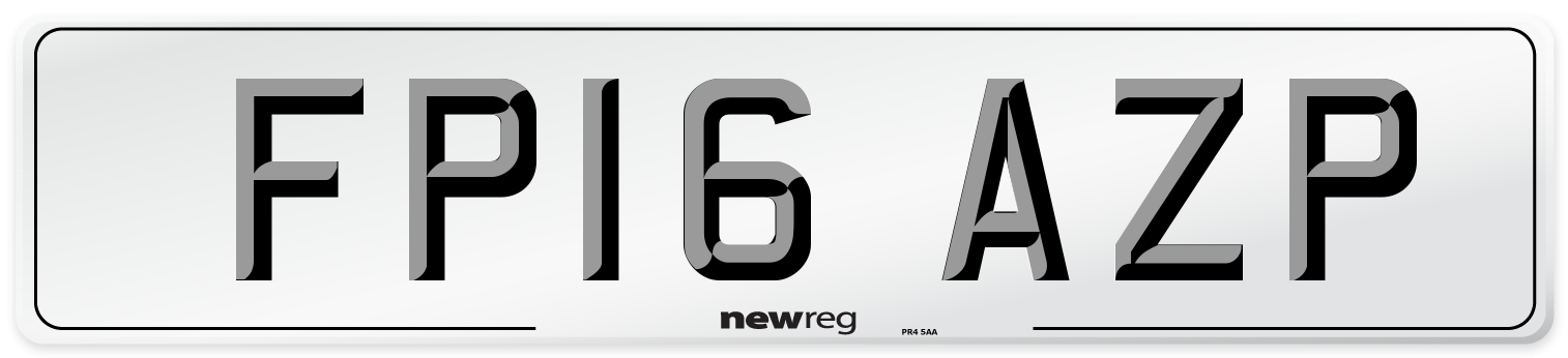 FP16 AZP Number Plate from New Reg